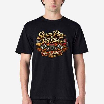 Servo Pies & V8 Skies T-Shirt - Perth 2026