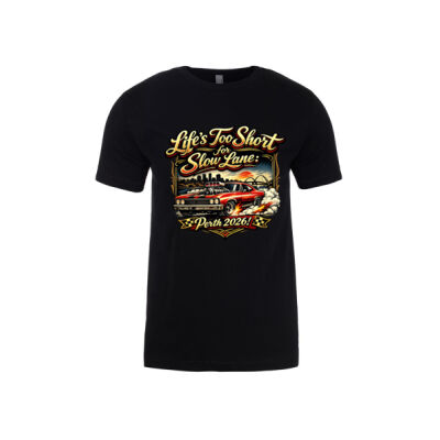 Perth Race Weekend V8 Tee - Life’s Too Short
